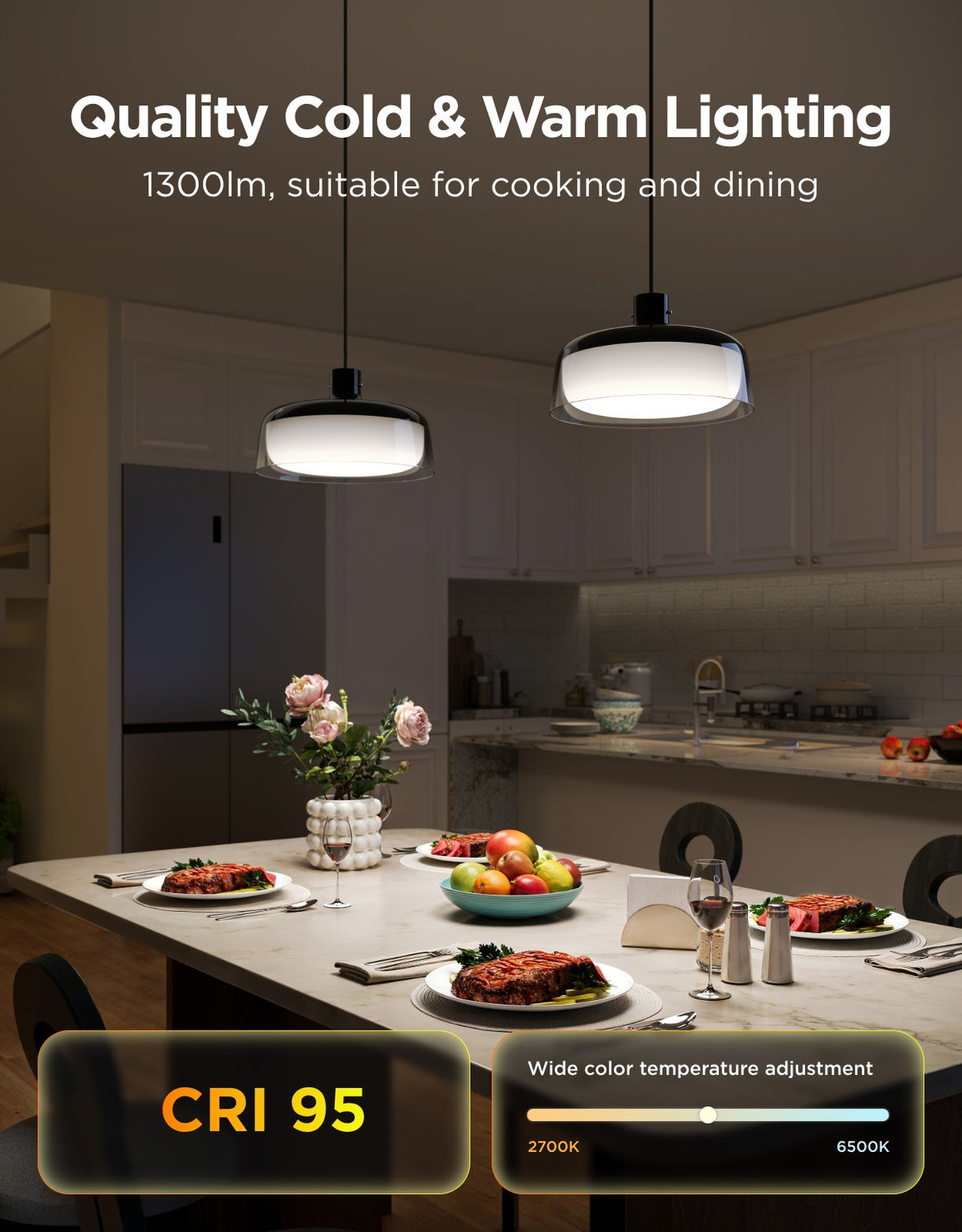 Govee Pendant Light for Kitchen Island, Three-Layer RGBIC Smart Lighting