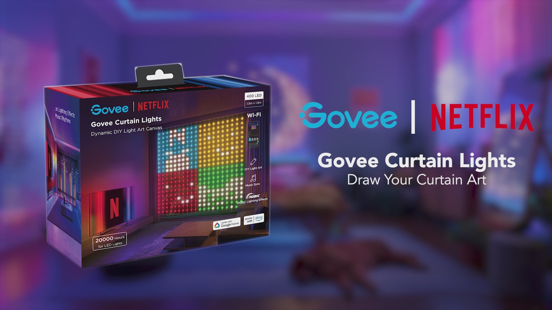 Govee Curtain Light Netflix Edition (1.5m x 1.5m) – Govee South Africa